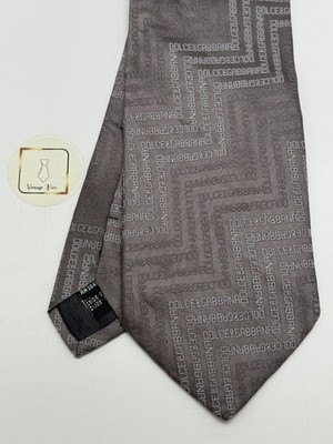 Dolce&Gabbana Krawatte mit Monogramm Logo - 100% Seide - tadelloser Zustand - Vintage