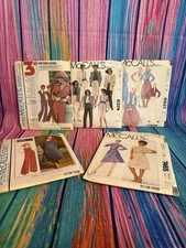 Lot of 5 Vintage Sewing Patterns~ Women's Clothing~ Variety of Brands~see below