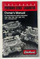 2000 Edelbrock Performer Series Carburetor Owners Manual For 1404-1413 Not 1408 2000 Edelbrock Performer Series Carburetor Owners Manual For 1404-1413 Not 1408