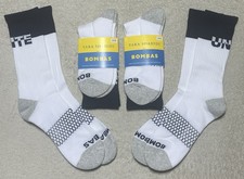 4-Pairs Limited Edition Bombas x Yara Shahidi Calf Socks White Navy Size Large