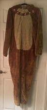 Reindeer Costume Pajama Unisex Hooded One Piece Plush Christmas Suit - Nice 