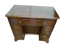 Antique Oak Kneehole Desk by W R Simkin Colchester Arts & Crafts Bureau 1880s
