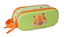 Safta TIGER 3D - Double 3D Pencil Case, Children's Pencil Case, Ideal for School