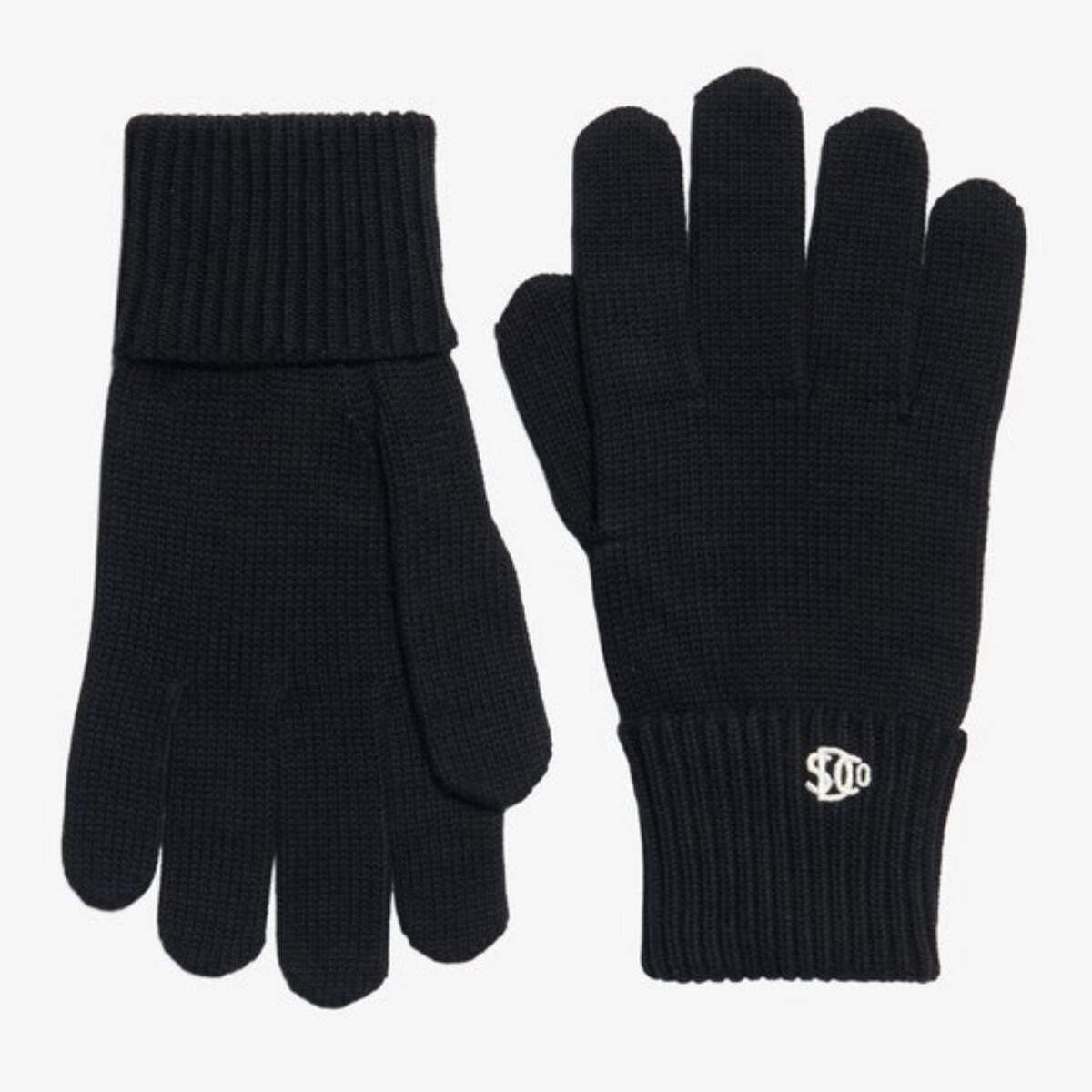 Superdry (One Size, Black) Mens Sd Logo Knitted Gloves - Image 2