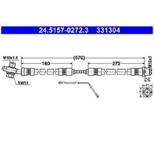 Bremsschlauch hinten links für BMW X5 E53 id95418