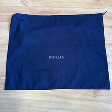 PRADA Dust Bag Linen Medium Handbag Size 19 X 15 Made in Italy 100 cotton
