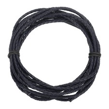 Braided Leather Cord, 3 3.3 Yard for Jewelry Making, Dark Blue, 3 meters
