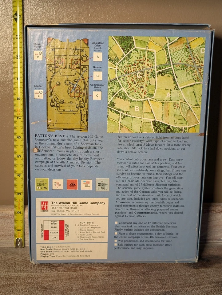 Avalon Hill Game - Patton’s Best No 868- Used Punched - Image 2 of 4