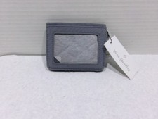Vera Bradley CARBON GRAY Campus Double ID Case Snap Closure - Change Purse New