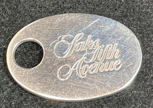 Set Of Six Sax Fifth Avenue Sterling Silver Luggage Tags Charms Label No Mono - Picture 2 of 7