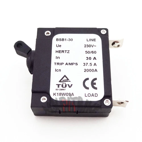 230V 30 AMP 30A Generator Circuit Breaker Hertz 50/60 37.5 Trip Amps