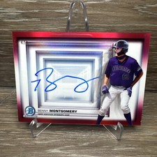 2022 Bowman Benny Montgomery Bowman in 3-D Auto Red Refractor /5 #BDB-BM (RC)