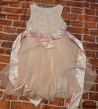 Bonnie Jean Girls Pink Dress Sz 8 Some Wear On Flowers