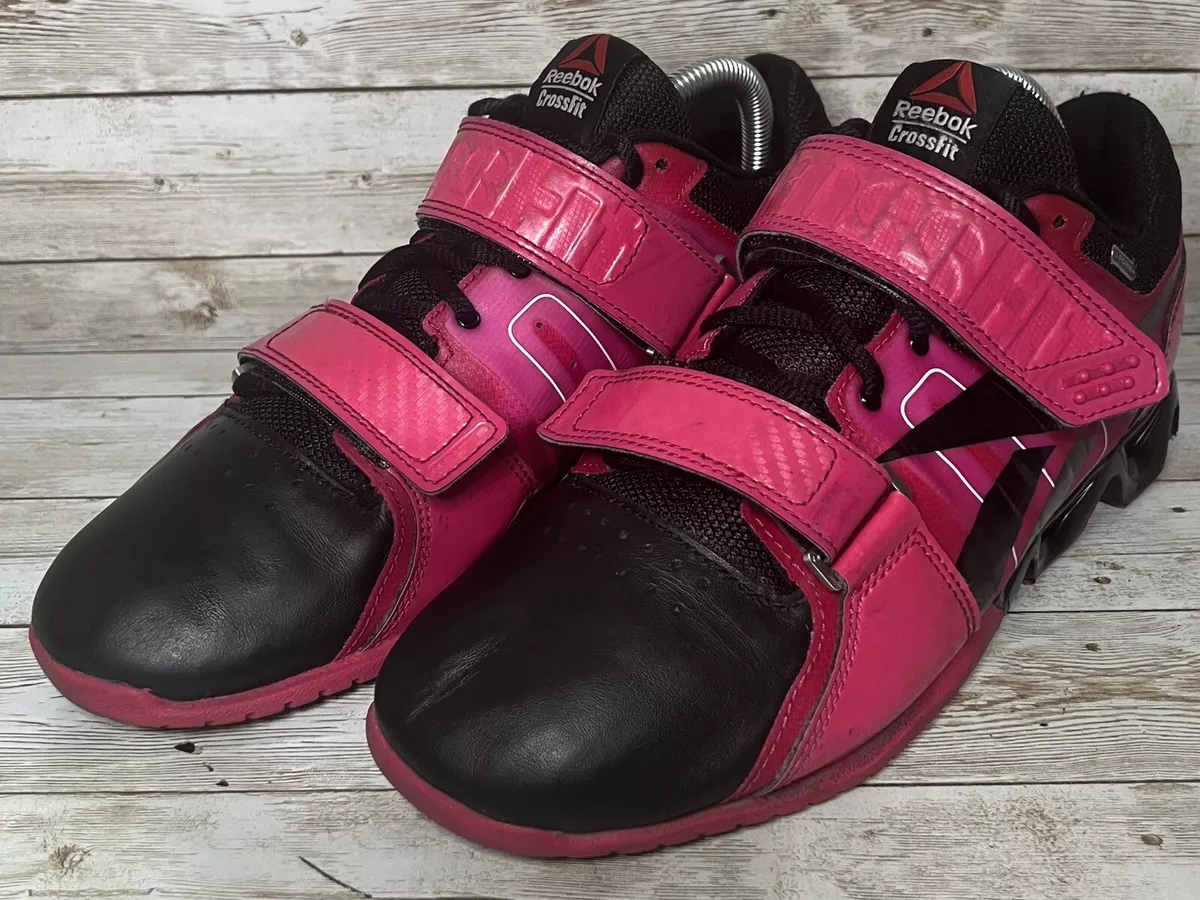 Reebok U-Form Weightlifting Lifter Leather Shoes Pink/Black Women Sz 9 |