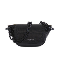 Simon Miller Womens Black Croc Bend Chain Bag...