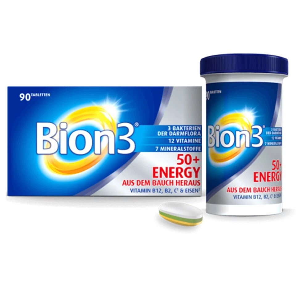 BION 3 50+ Energy Tabletten 90 Stück PZN 18010795 plus Probe