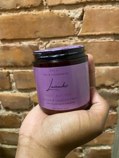 Natural Lavender Body Butter, Hand And Body Moisturizer, Vegan Moisturizing Body