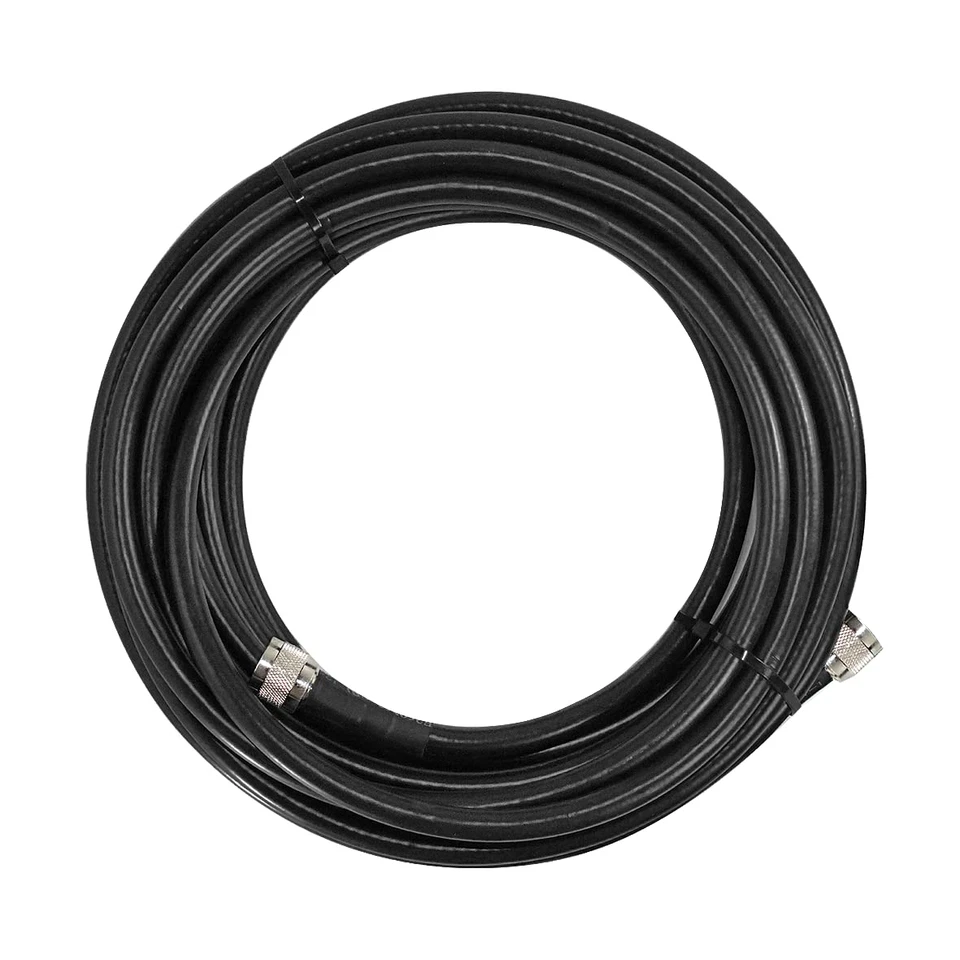 50' SC-400 Ultra Low-Loss Coax Cable with N-Male Connectors - Black - Image 2 of 2