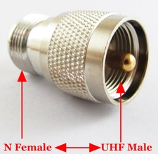1pc Brass N-Type Female Jack to UHF Male PL-259 Plug Straight RF Coaxial Adapter