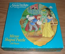 Snow White Mirror Shaped Parker Brothers 150 Piece Jigsaw Puzzle Complete 11x15"