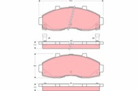 TRW GDB3263 Bremsbelagsatz, Scheibenbremse For KIA