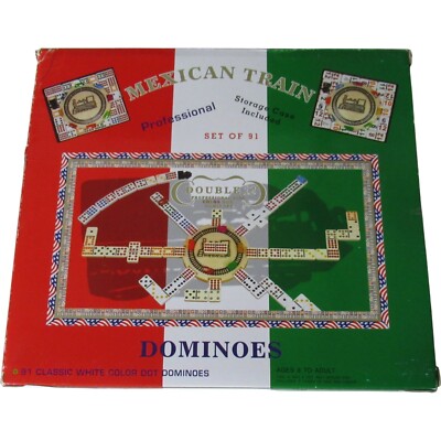 Mexican Train & Chicken Domino Professional Set of 91 NEW OPENED BOX
