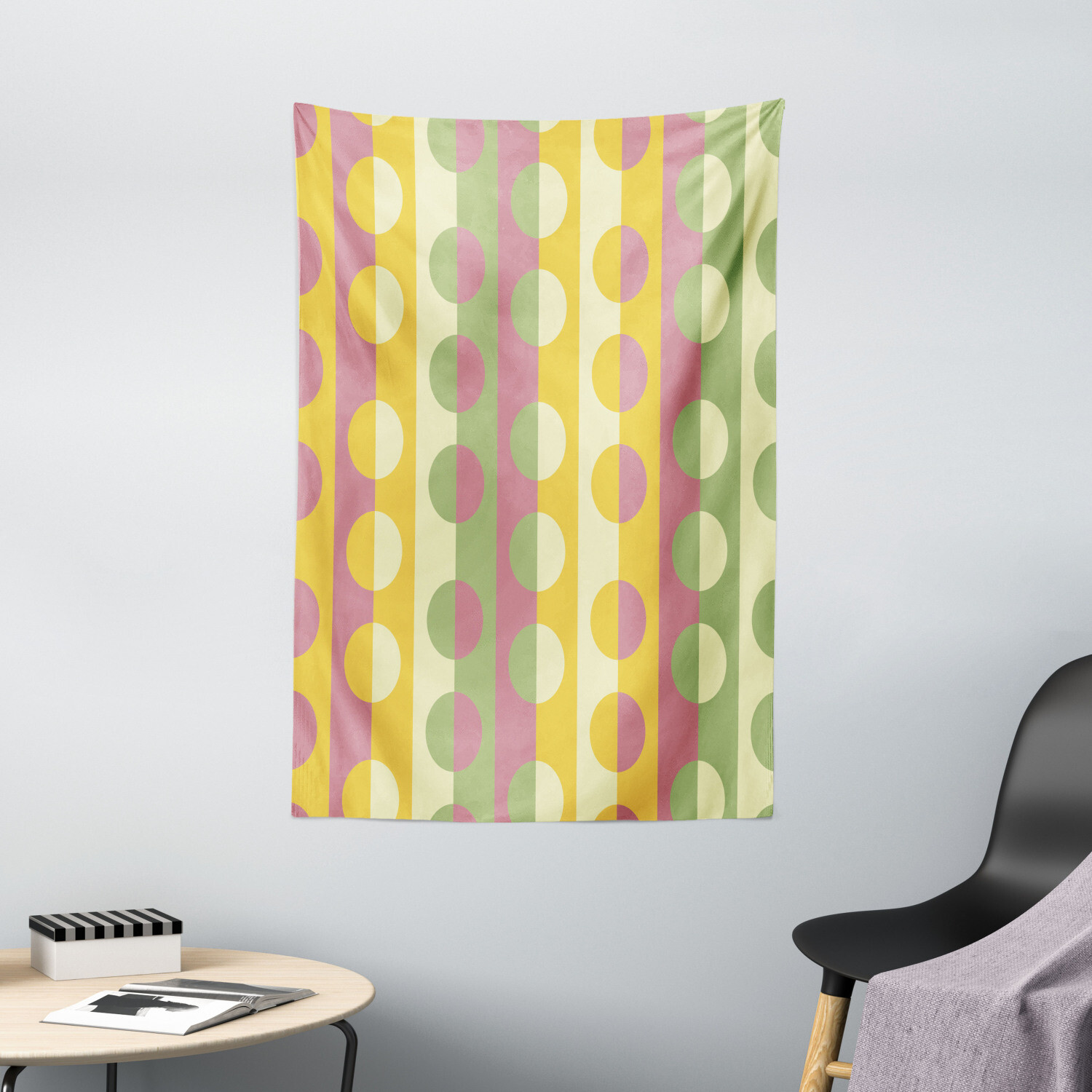 Abstract Tapestry Retro Geometric Stripe Print Wall Hanging Decor