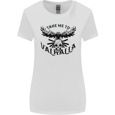 Take Me To Valhalla Viking Skull Odin Thor Womens Wider Cut T-Shirt