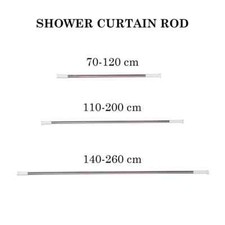 HEAVY-DUTY TELESCOPIC  SHOWER CURTAIN EXTENDABLE ROD FOR BATH  AND WINDOW UK