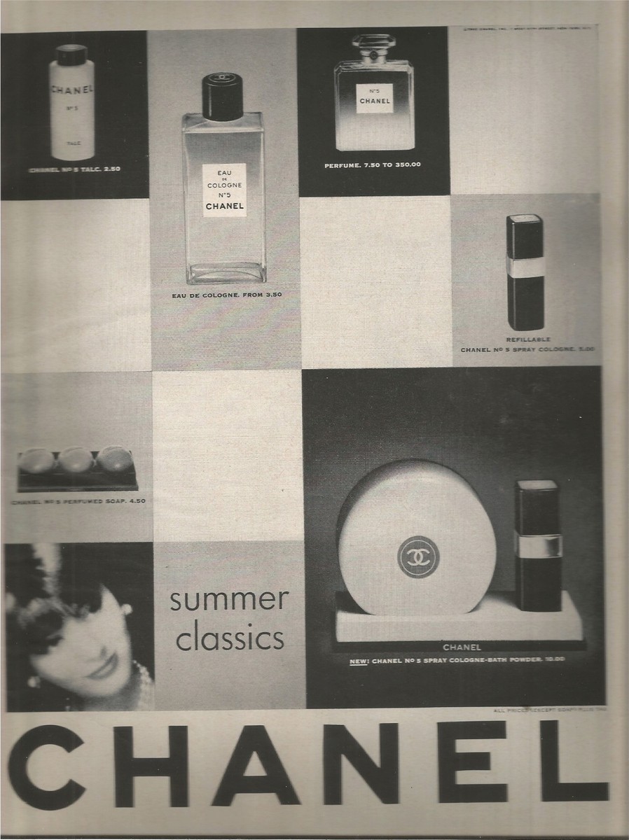 60's Chanel No 5 Perfume Ad 1962 | eBay