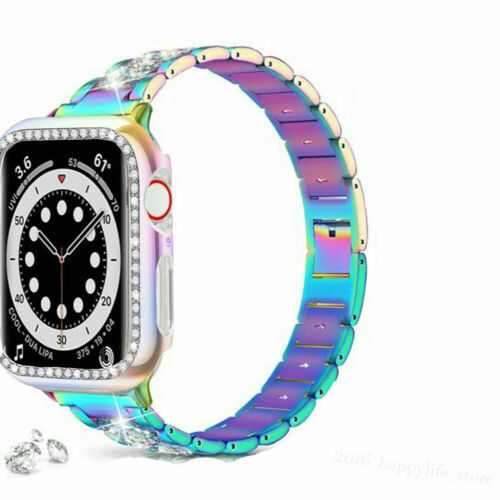 Crystal Bling Band Case iWatch Strap For Apple Watch Series 8 7 SE 6 5 3 41 45mm - Picture 18 of 32