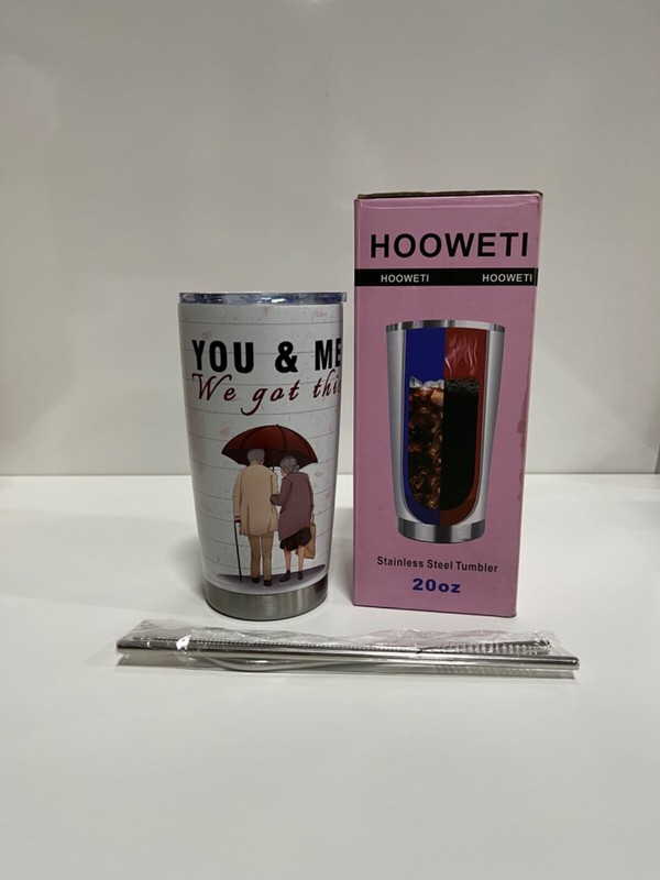 ‘To My Wife’ 20oz Stainless Steel Tumbler. New With (2) Metal Straws !!!