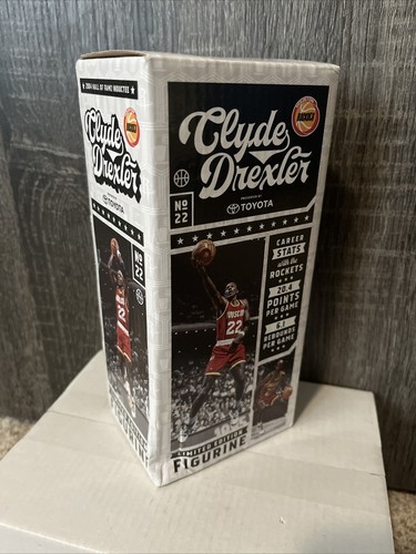 Houston Rockets 2017 Clyde Drexler SGA statuetta statua 50° anniversario scatola aperta - Foto 2 di 3