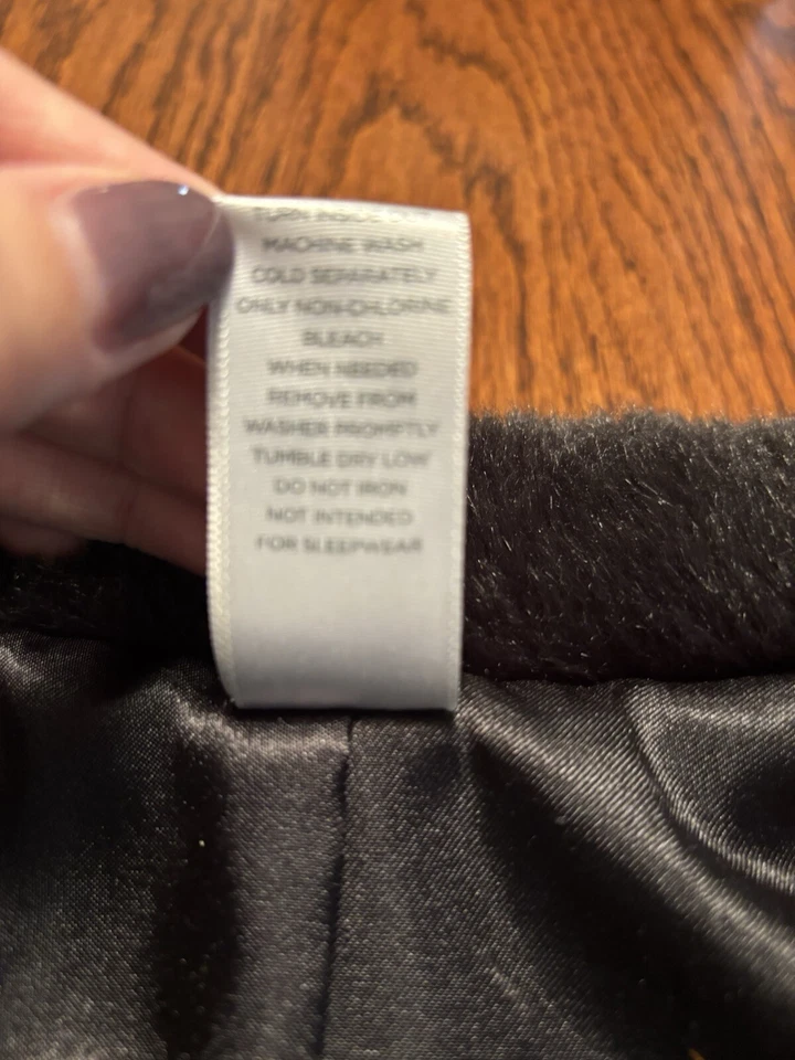 Chaqueta Abrigo Gymboree Niña Imitación Piel Fiesta Ocasión Boda Vestir Negro Talla 4 Foto 4 de 4