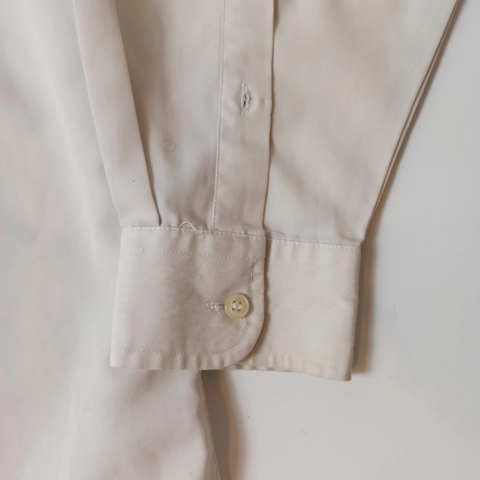 OFF WHITE Polo Ralph Lauren Uomo Vintage Camicia Abito Logo Colorato Bianco Off Taglia XL