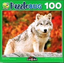 Young Arctic Wolf - 100 Pieces Jigsaw Puzzle for Adult