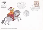 Germany 1990 500th anniversary of Postal Service Postcard FDC Landau cancel VGC
