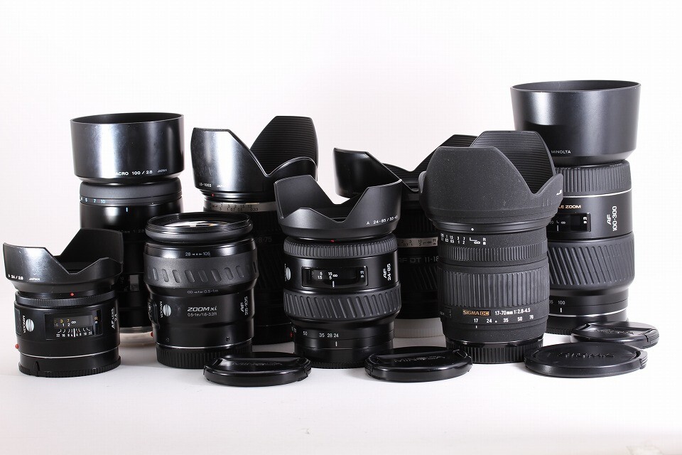 8 Lens Set Minolta AF DT Zoom 11-18mm F4.5-5.6 D Lens for Sony A