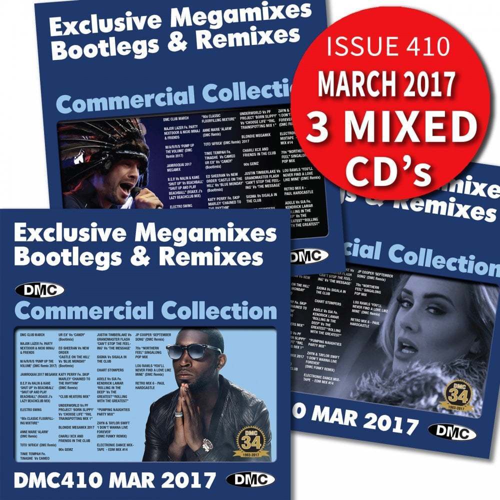 DMC Commercial Collection 410 Club Hits Mixes & Two Trackers DJ Triple Music CD