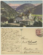 BOLZANO FUNICULAR STATION GUNTSCHNA POSTCARD