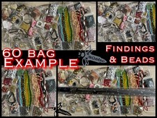 60 bags BEADS FINDINGS MIX Jewelry Making Supplies Great Starter Kit 60FB