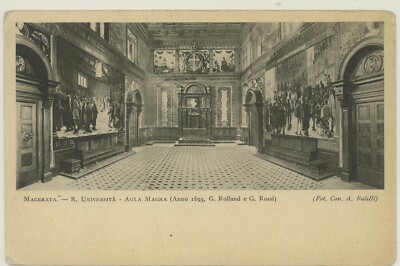 MACERATA -R. UNIVERSITY -AULA MAGNA MACERATA -R. UNIVERSITY -AULA MAGN POSTCARD
