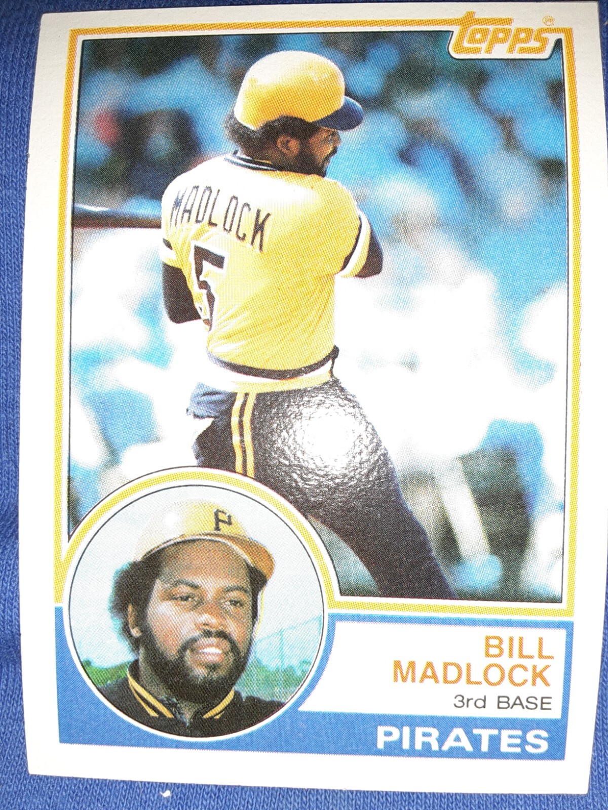 1983 Topps Baseball Card Bill Madlock Pittsburgh Pirates #645