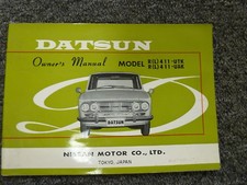 1967 Datsun 411 Bluebird R411 L411 Sedan Wagon Owner Manual User Guide Original