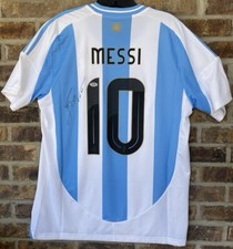 Lionel LEO Messi Signed 2022 World Cup Argentina Championship Jersey PSA/DNA