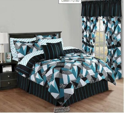 Stoneberry 30-Pc. Bedding Set Teal 