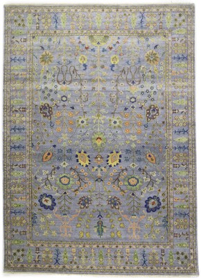 10X14 ft Handmade Silver Chobi Oriental Rug Oversized Tree of Life Floral Carpet