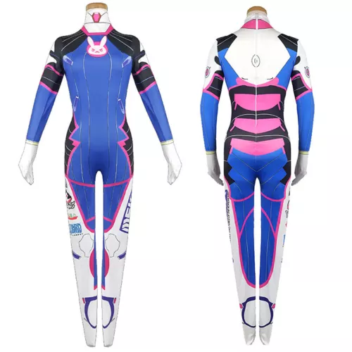NEW OW Overwatch Game DVA Cosplay Costume D.va Jumpsuit Halloween Suit Outfits - Picture 1 of 5