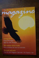 Renault magazine Summer 1999 inc  Megane Cabriolet 1.6 16v road test 64 pages