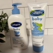 Cetaphil Baby Wash  Shampoo with Ultra Soothing Shea Butter Lotion -Duo 2-Pack